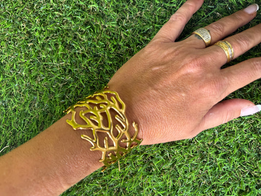BRACELET JONC "CORAIL" EN ACIER INOXYDABLE