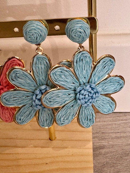 Boucles d’oreilles MARGUERITE BLEUE
