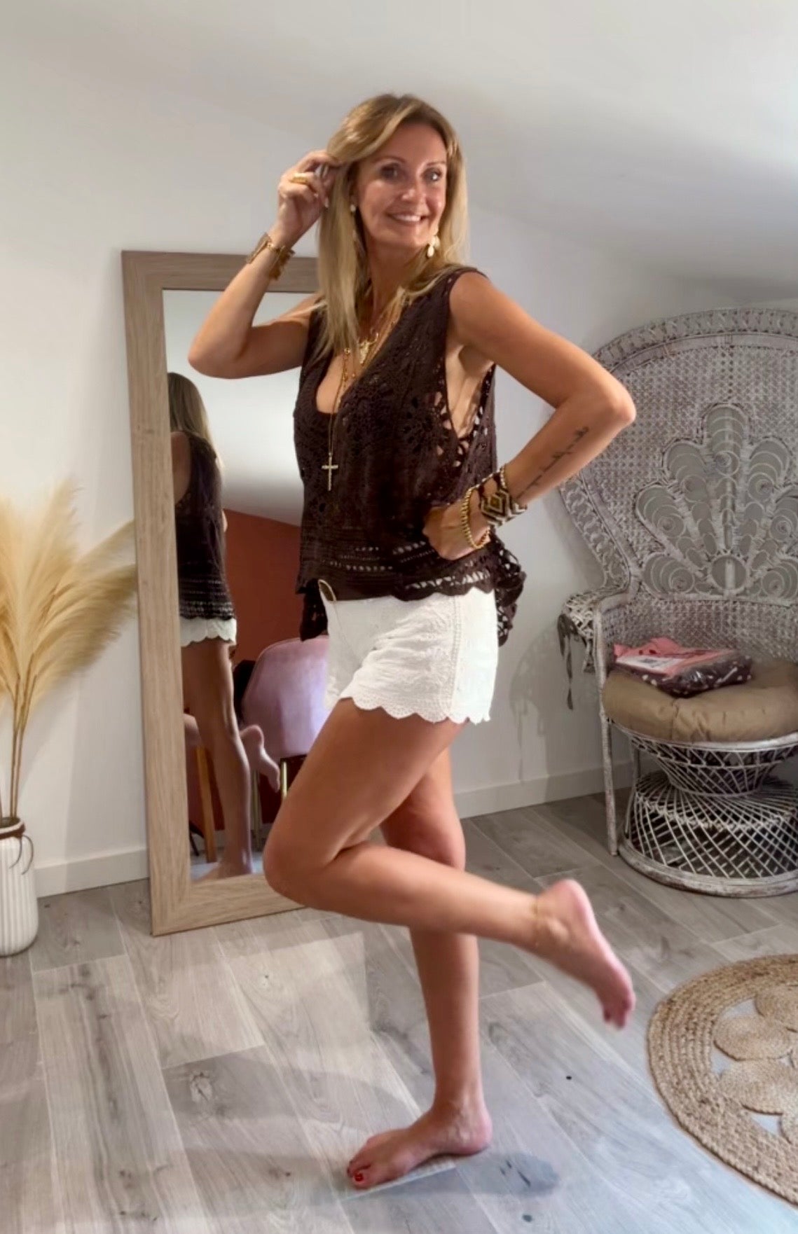 Short blanc BOHEMIA