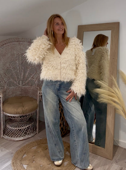 Cardigan GRIZZLY blanc