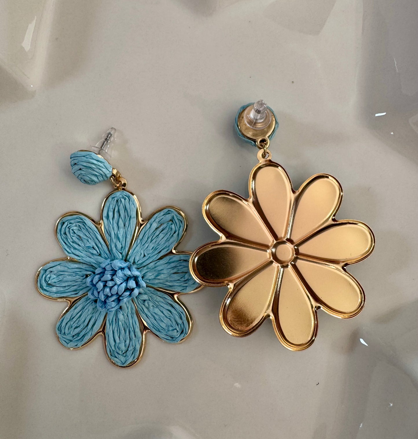 Boucles d’oreilles MARGUERITE BLEUE