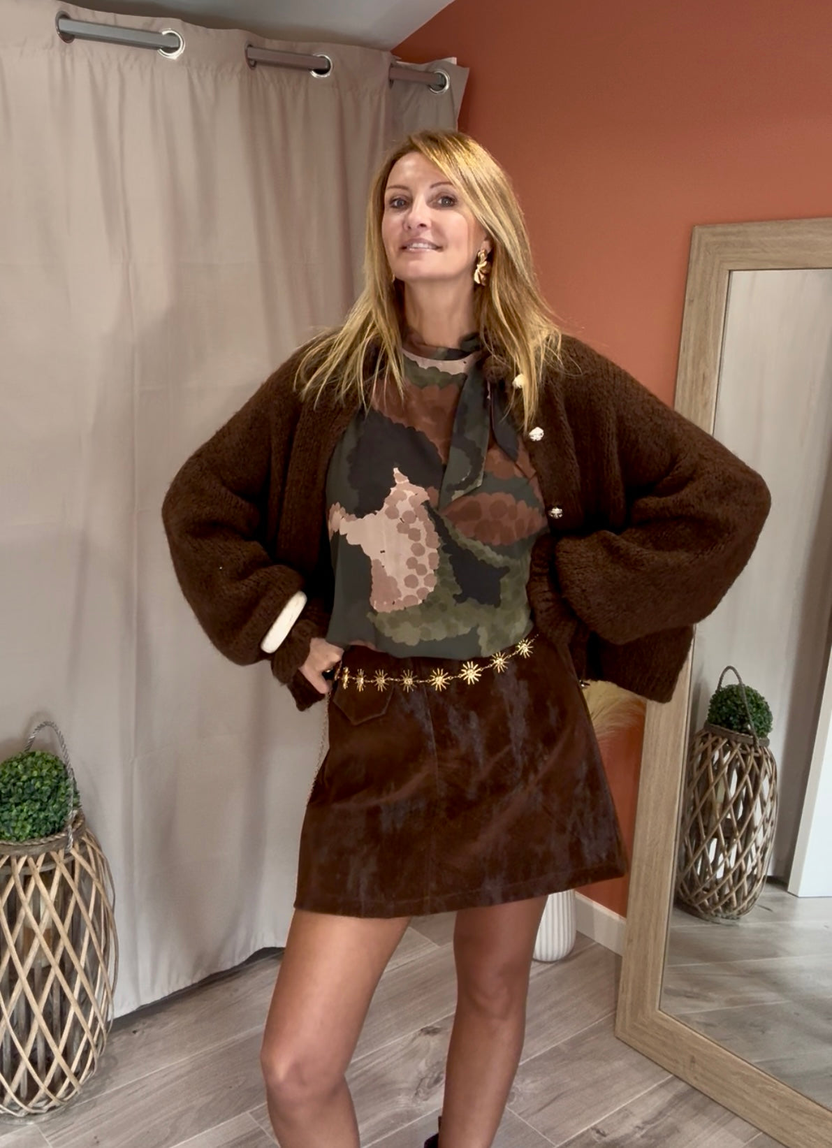 Jupe NUAGE effet daim