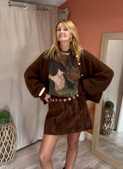 Jupe NUAGE effet daim