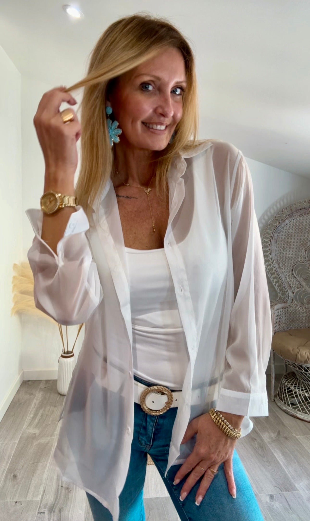Chemise MOUSSELINE blanche