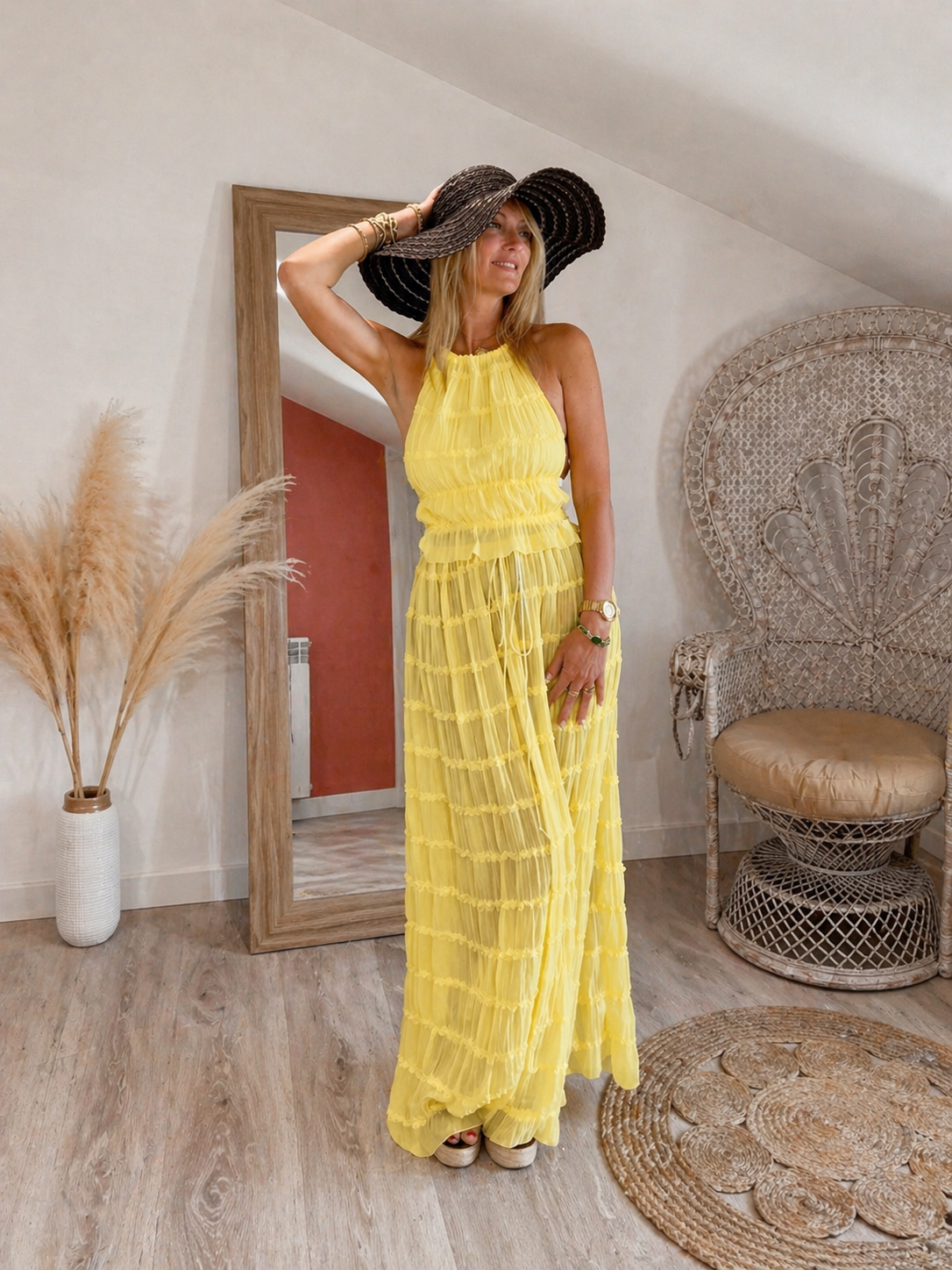ENSEMBLE 2 PIECES "CALIENTE" JAUNE