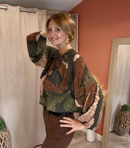 Blouse à noeud EMERALDA