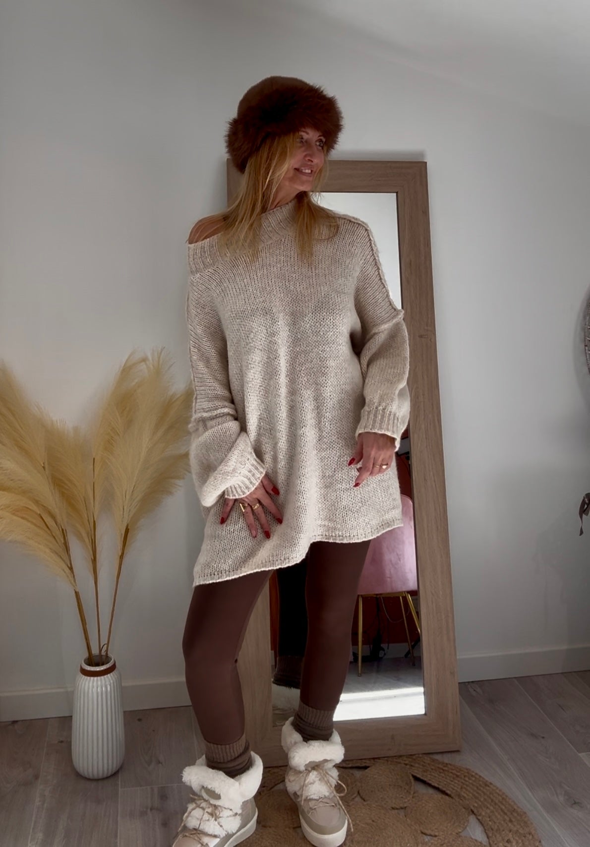 Legging CHILL marron doublée polaire