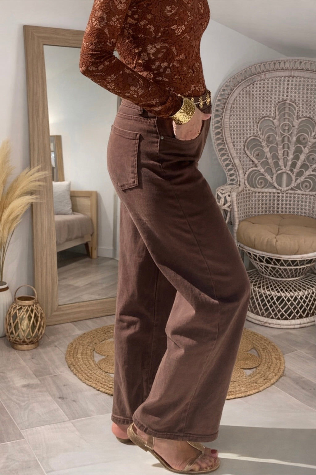 JEAN « CHOCO » WIDE LEG