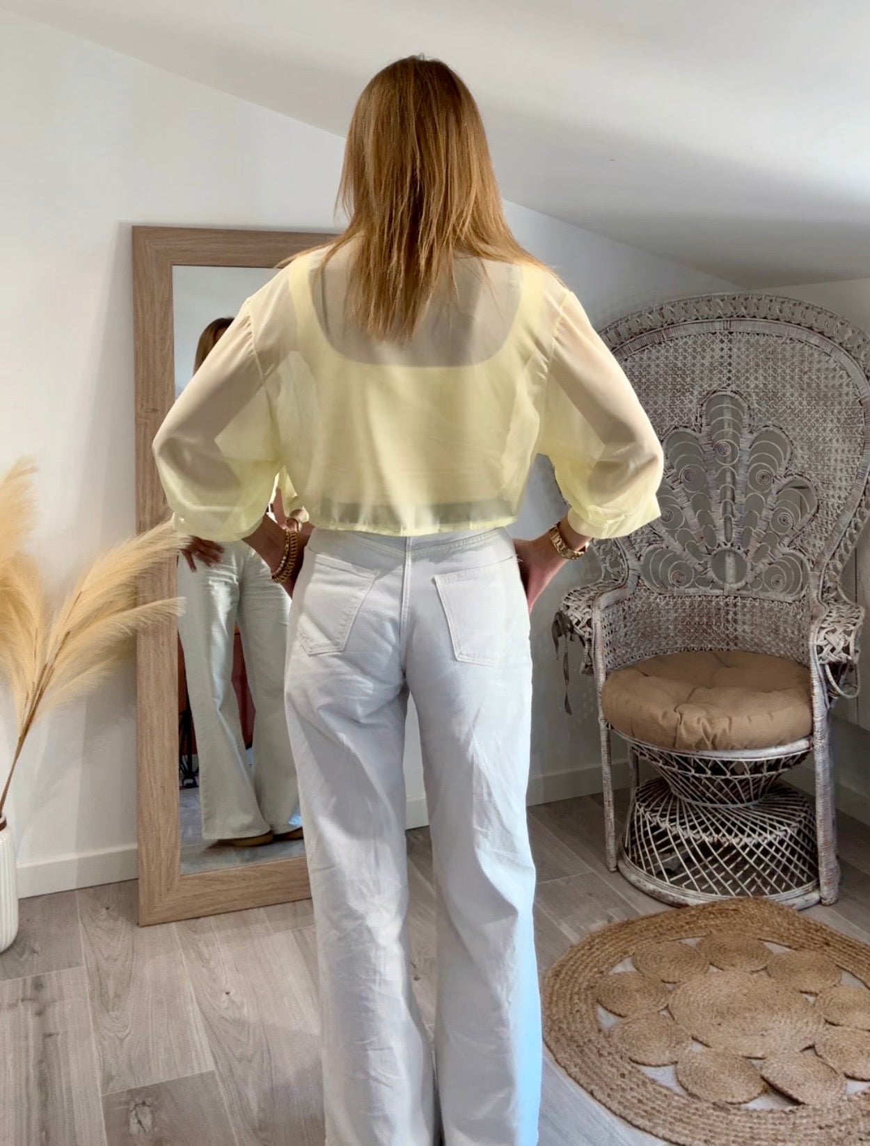 Chemise SACHA jaune à nouer
