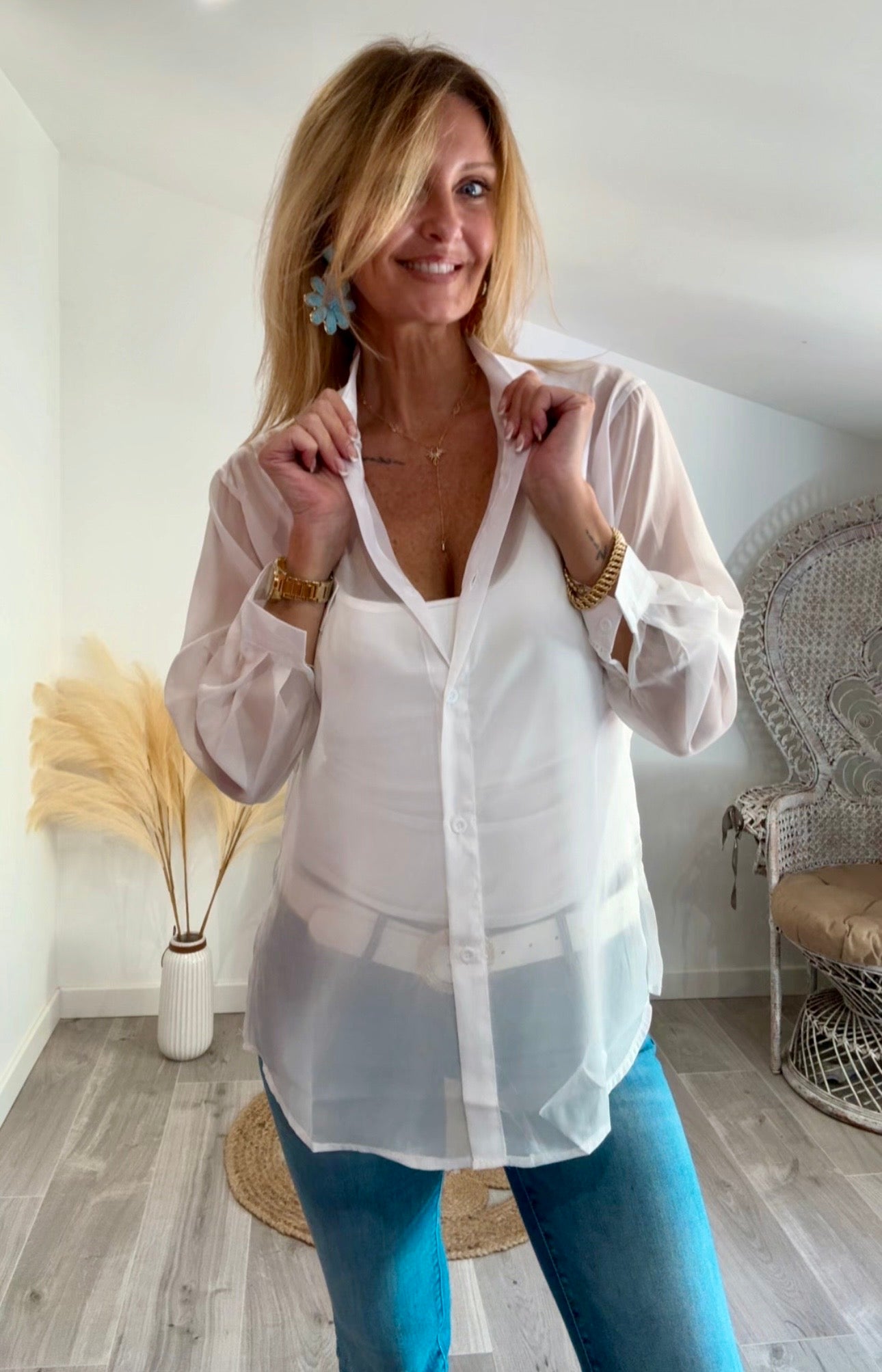 Chemise MOUSSELINE blanche