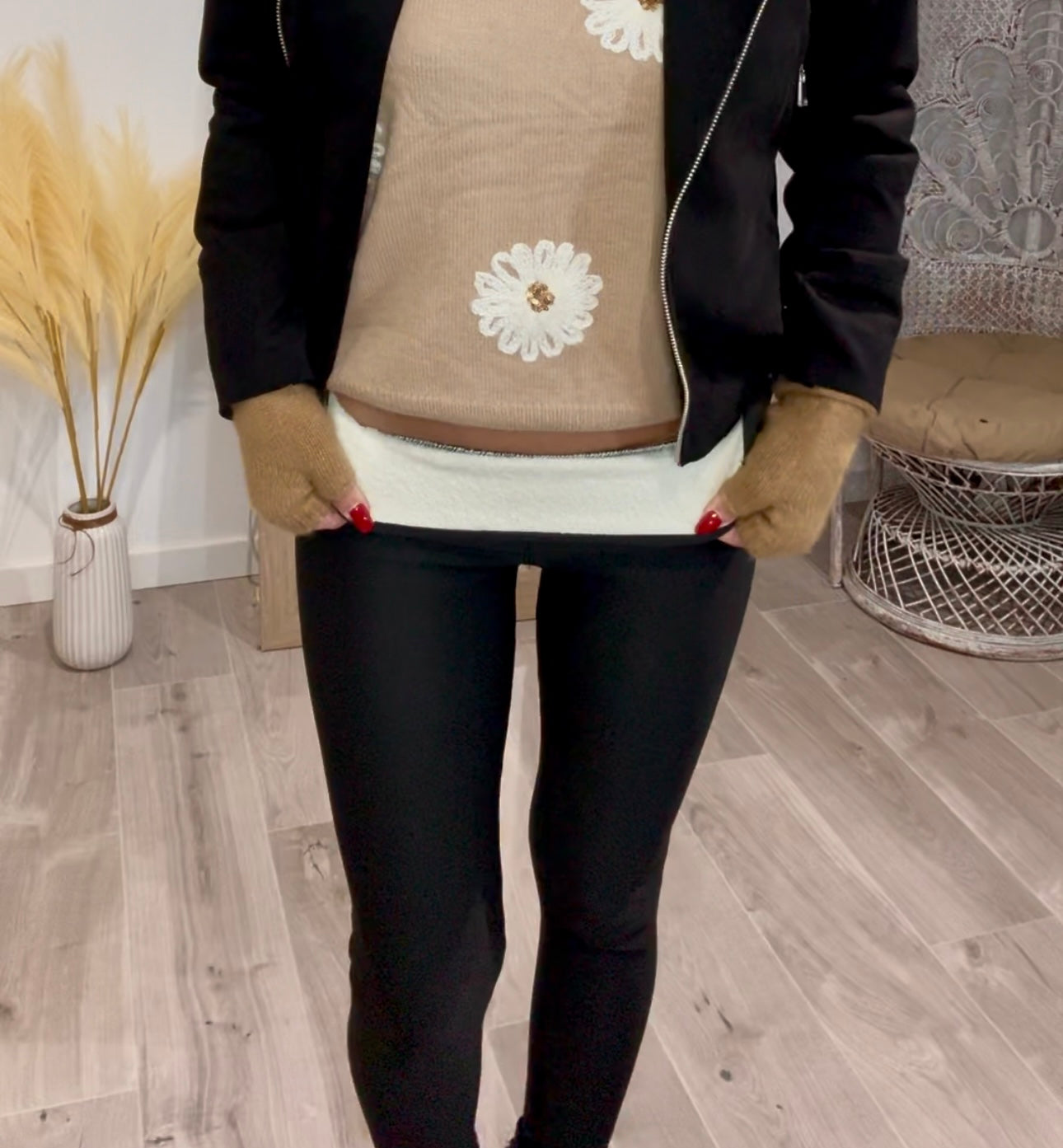 Legging CHILL noir doublé polaire