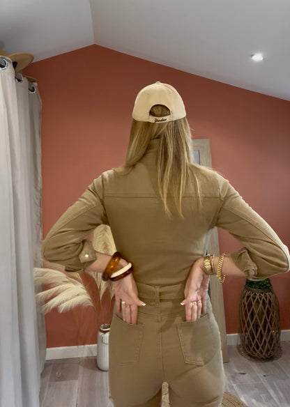 COMBINAISON  JUNGLE EN JEAN CAMEL