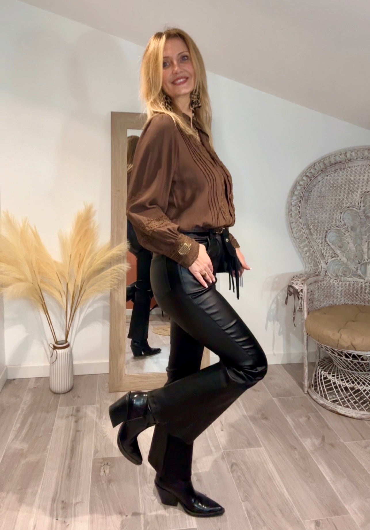 Pantalon ELVIS simili cuir