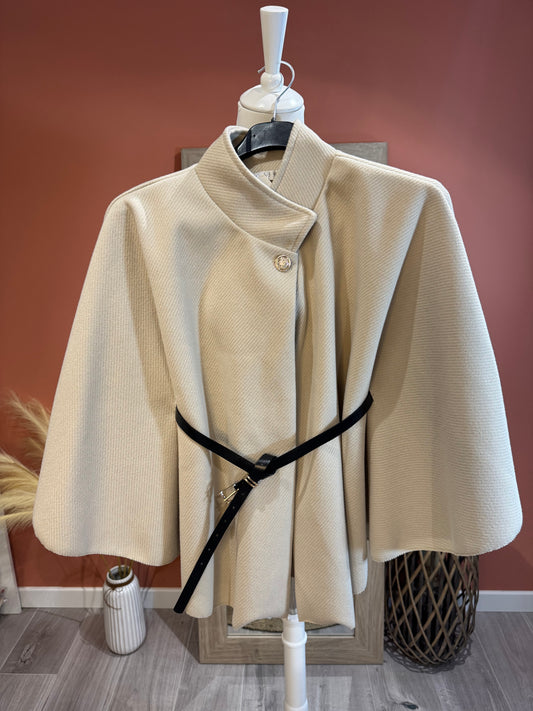 VESTE CAPE  LA PARISIENNE ÉCRU