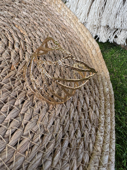 BRACELET "FEUILLE" EN ACIER INOXIDABLE