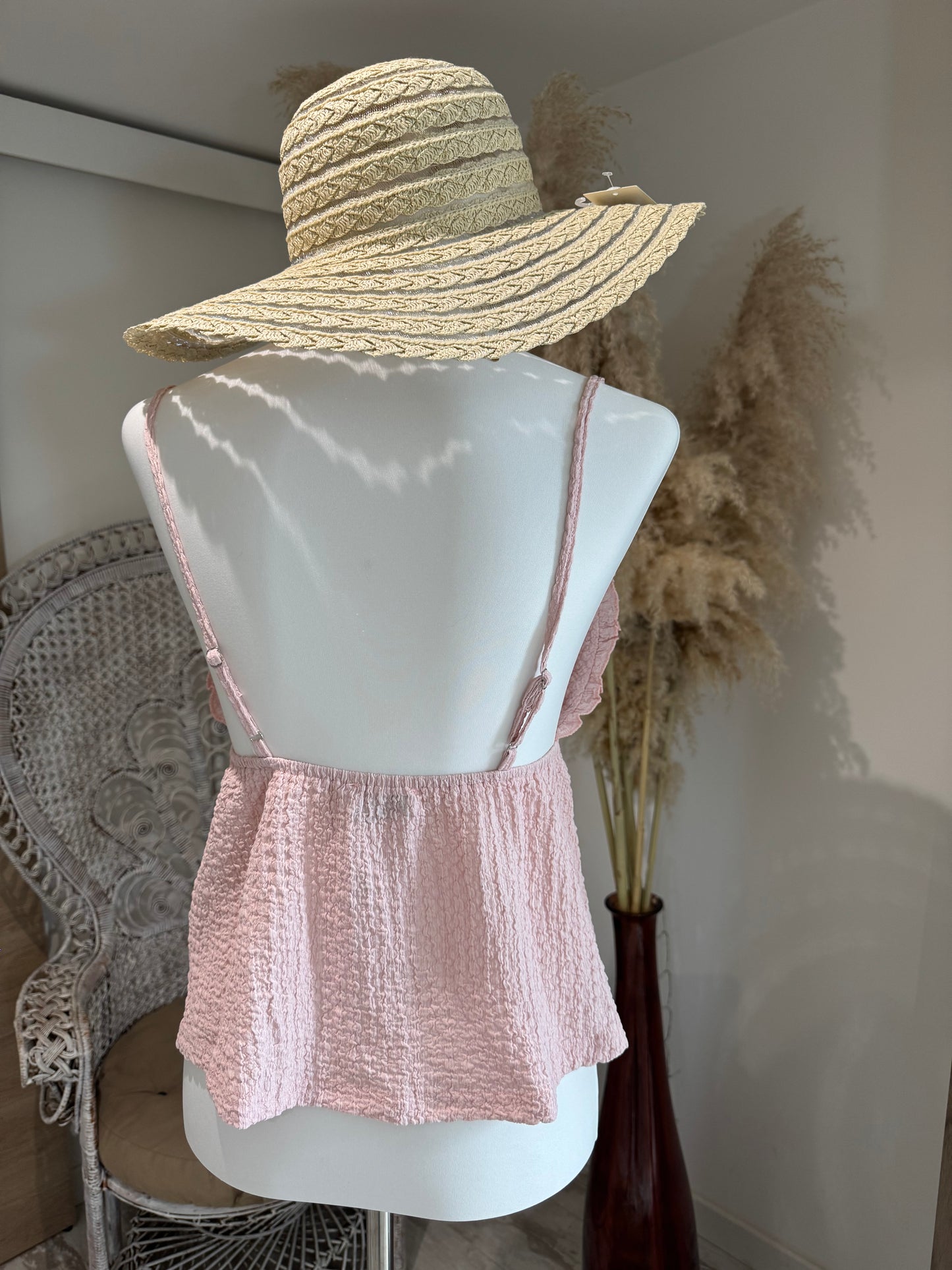 TOP "AZUR ROSE" A BRETELLES  REGLABLES