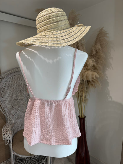 TOP "AZUR ROSE" A BRETELLES  REGLABLES