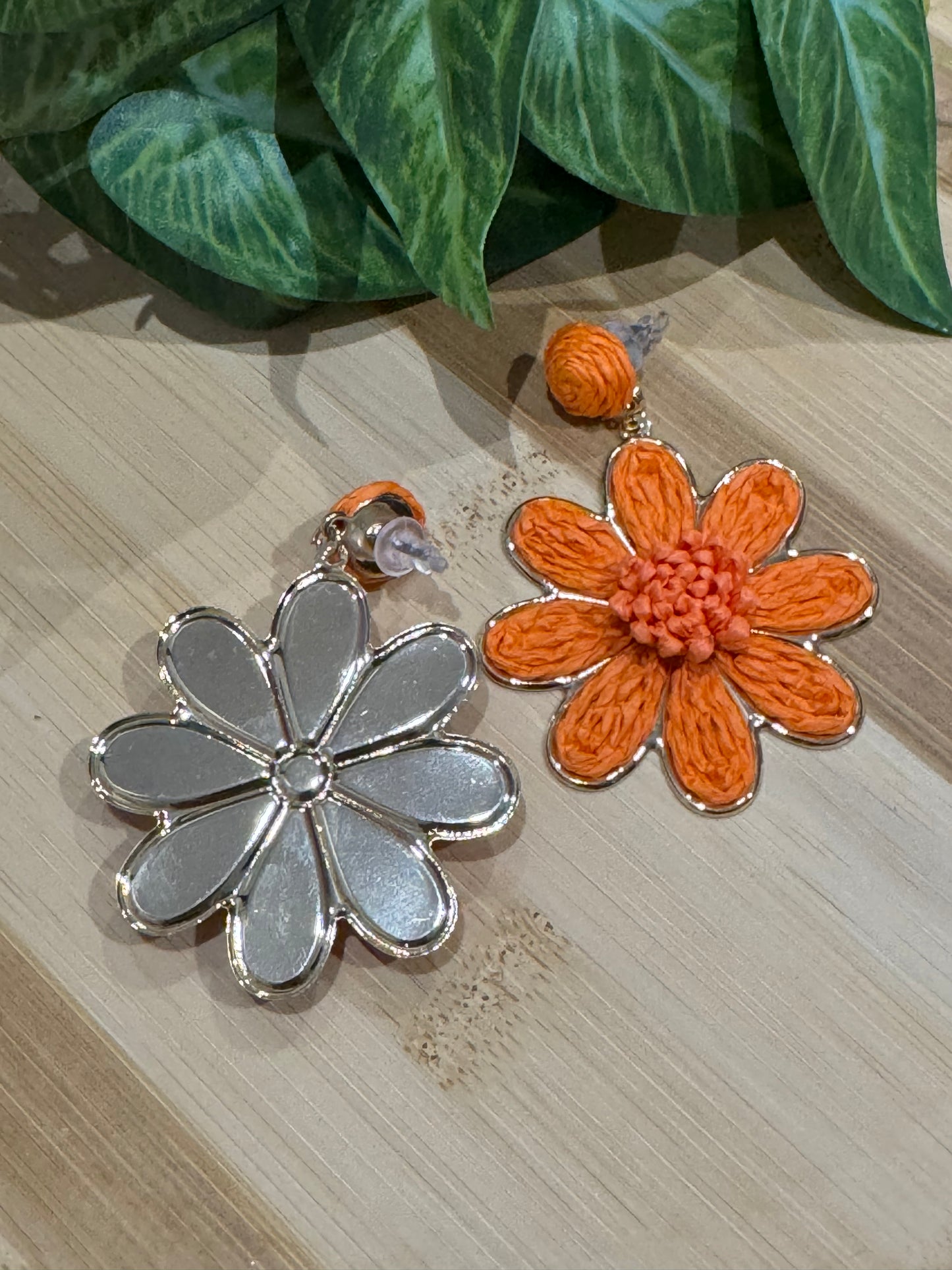 Boucles d oreilles MARGUERITE orange