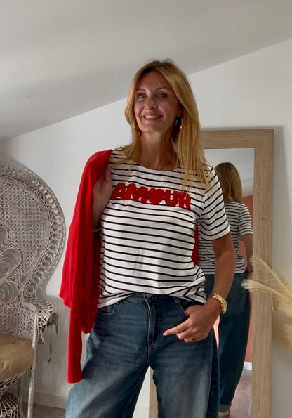 T-shirt marinière AMOUR