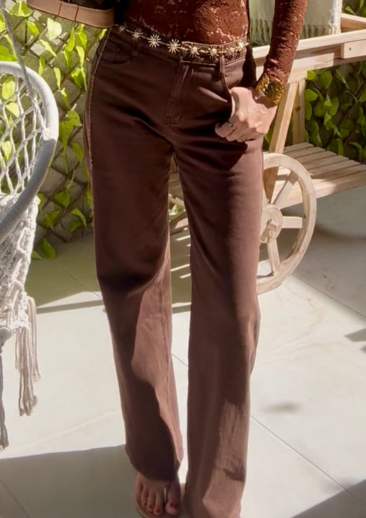 JEAN « CHOCO » WIDE LEG