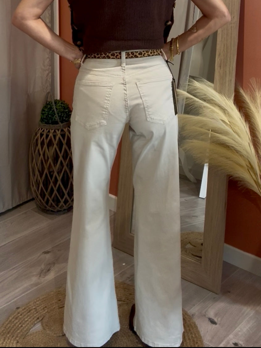 JEAN BEIGE SANTANA WILD LEG