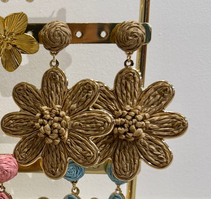 Boucles d’oreilles MARGUERITE taupe