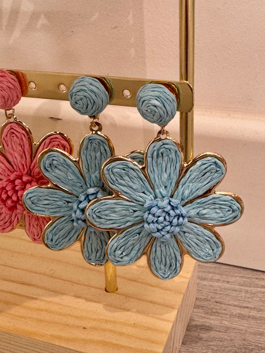 Boucles d’oreilles MARGUERITE BLEUE
