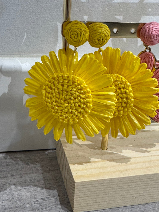 Boucles d oreille MARGUERITE jaune