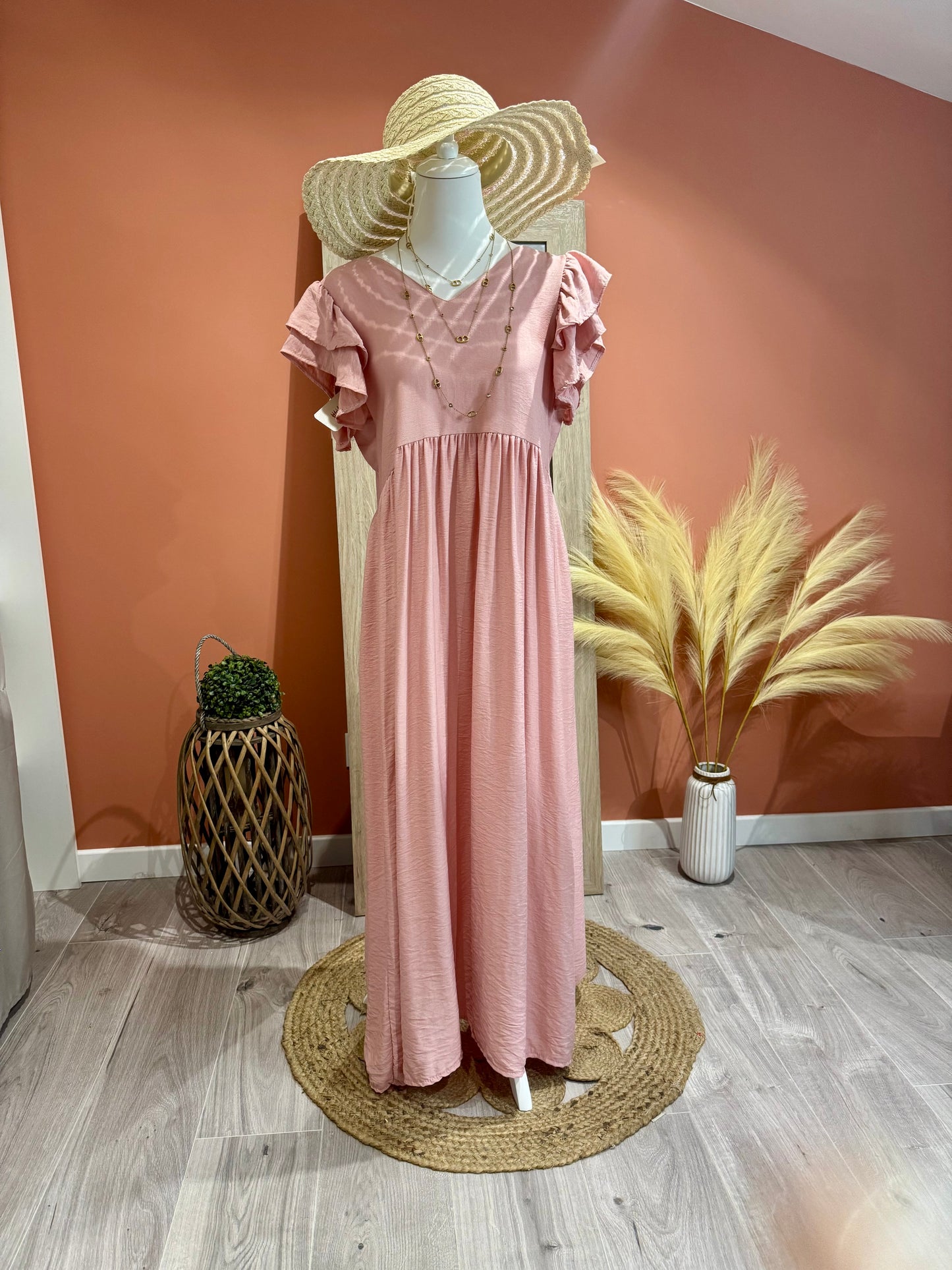 ROBE LONGUE « THELMA » ROSE