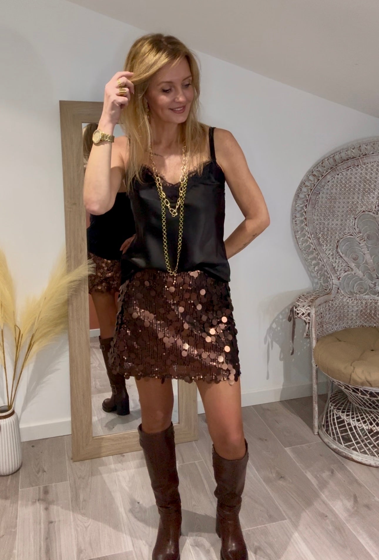 Jupe MINUIT à sequins