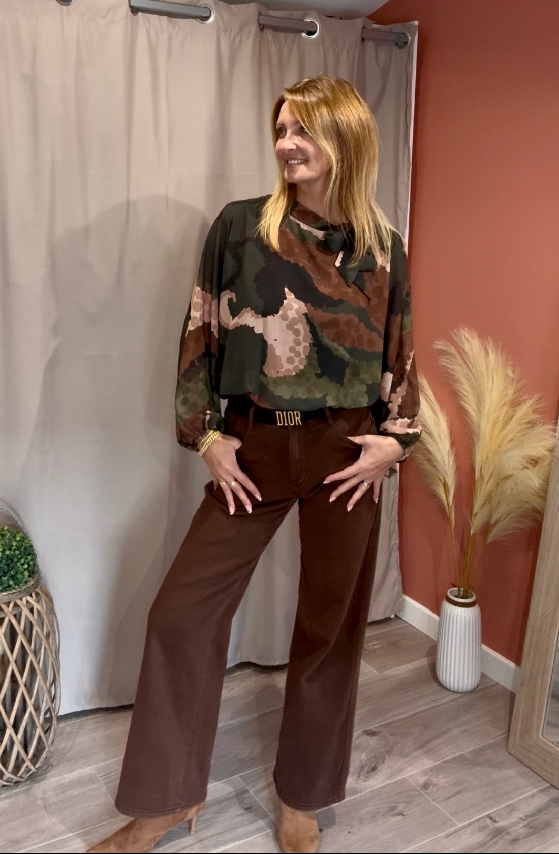 Blouse à noeud EMERALDA