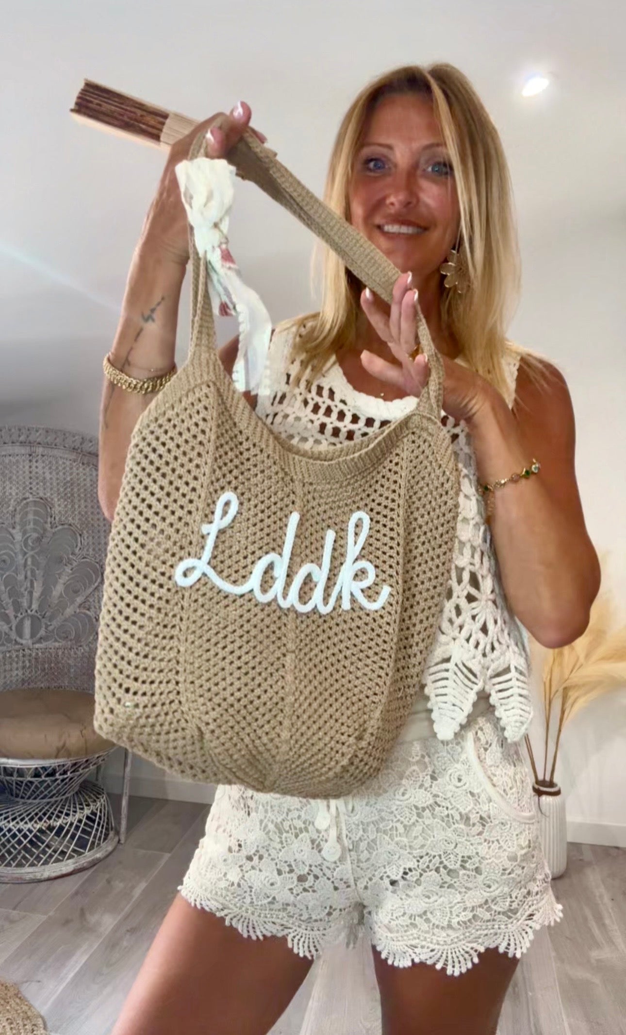Sac de plage au crochet Lddk