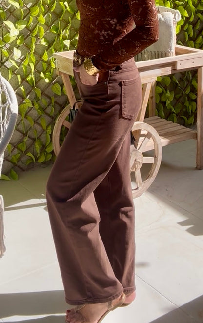 JEAN « CHOCO » WIDE LEG