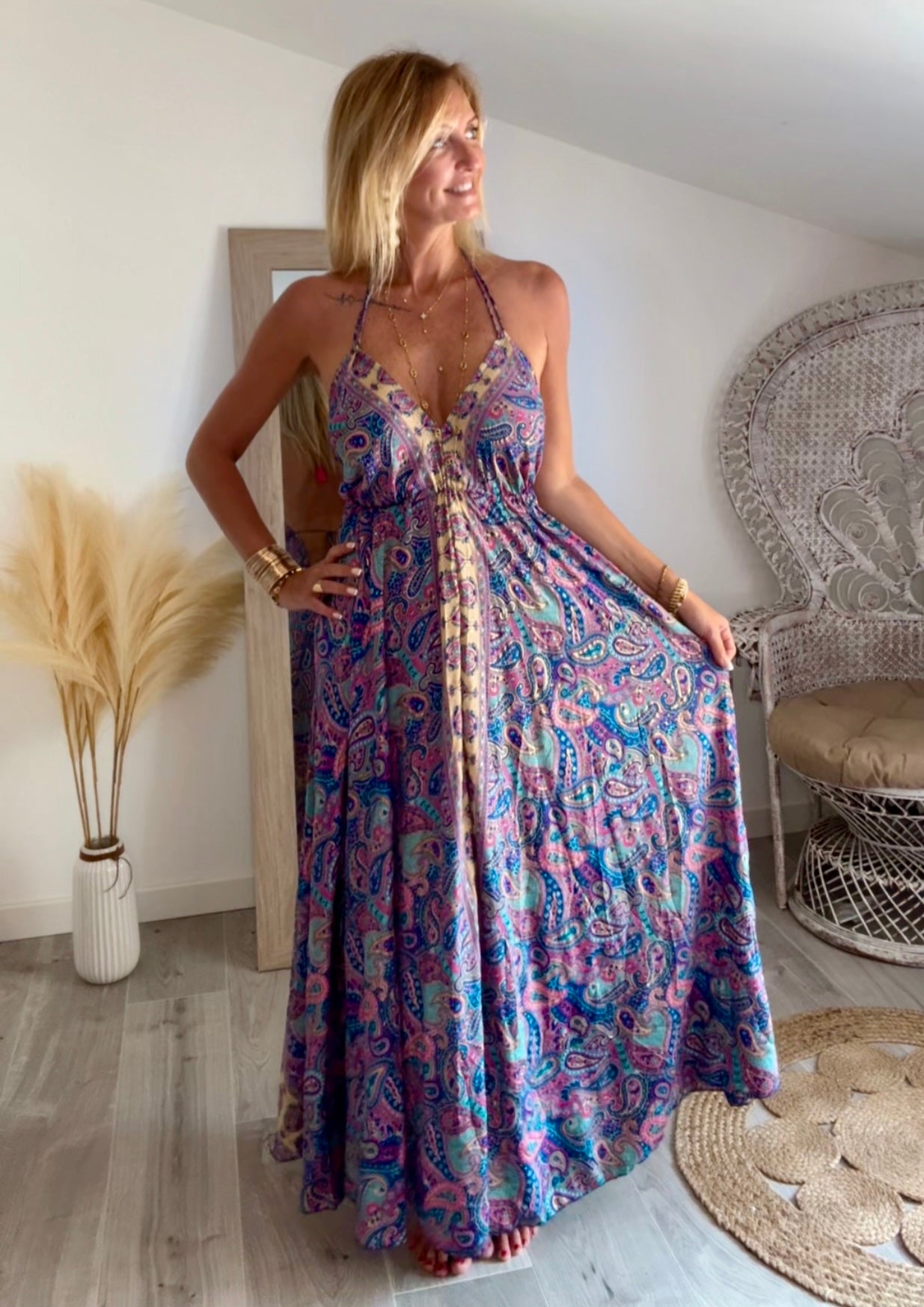 Robe longue bohème dos nu PLAYA