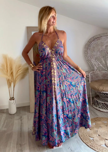 Robe longue bohème dos nu PLAYA