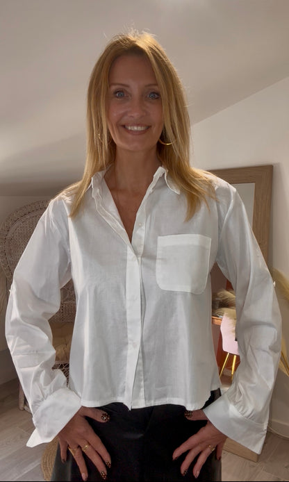 Chemise BASIC courte blanche