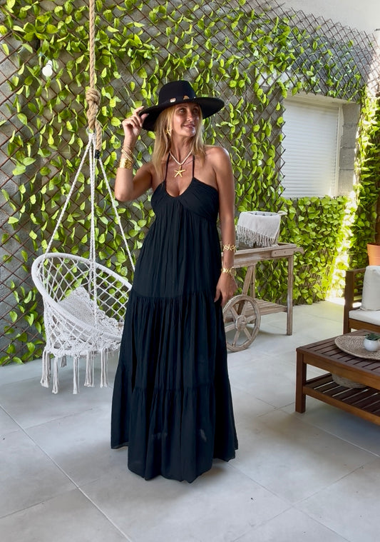 ROBE LONGUE "SOPHIE" NOIRE