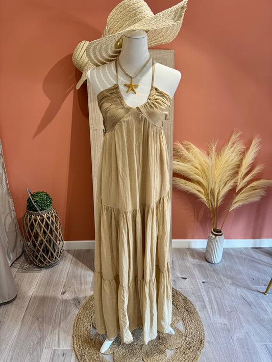 ROBE LONGUE "SOPHIE" CARAMEL