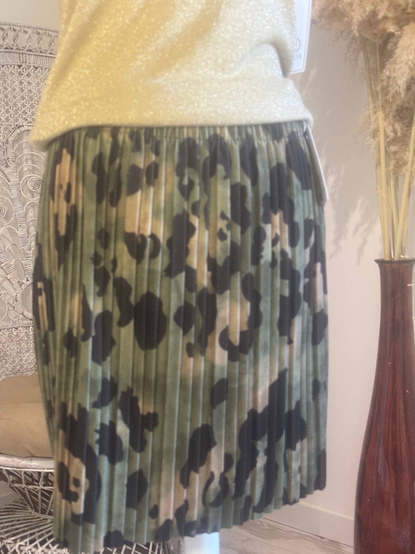 JUPE PLISSEE "CAMOUFLAGE"