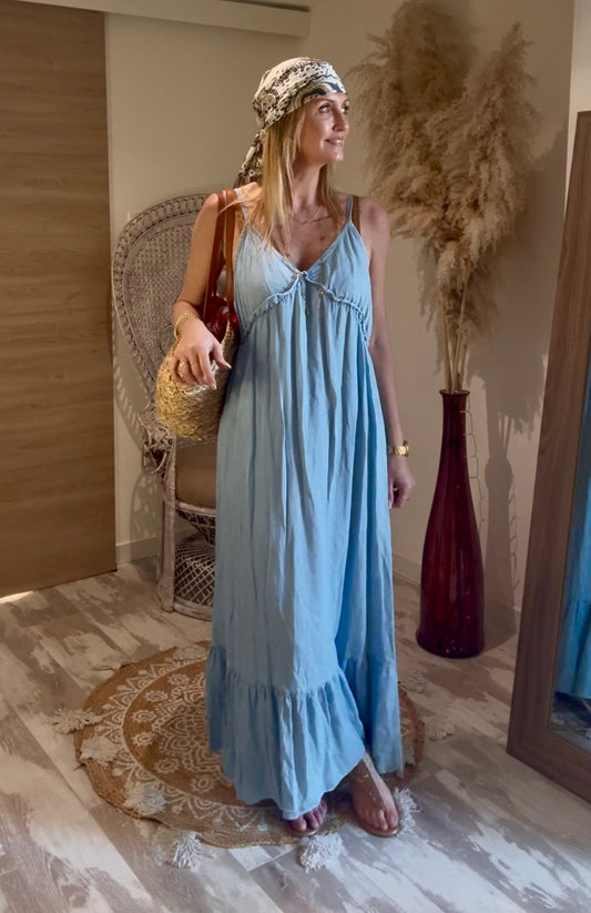 ROBE LONGUE"MYKONOS" IMITATION  JEAN